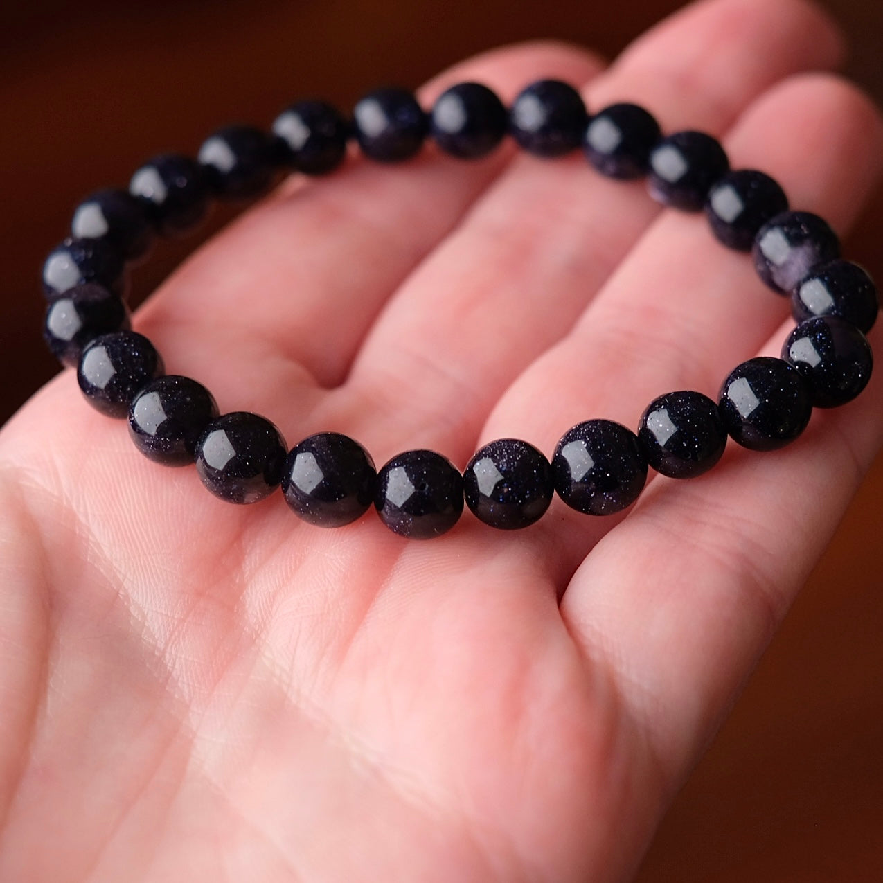 Goldstone Bracelet | Copper & Blue Goldstone Stretch Bracelet