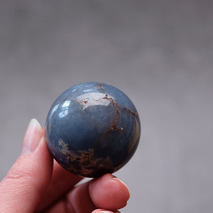 Angelite Sphere | Blue Anhydrite Crystal Sphere