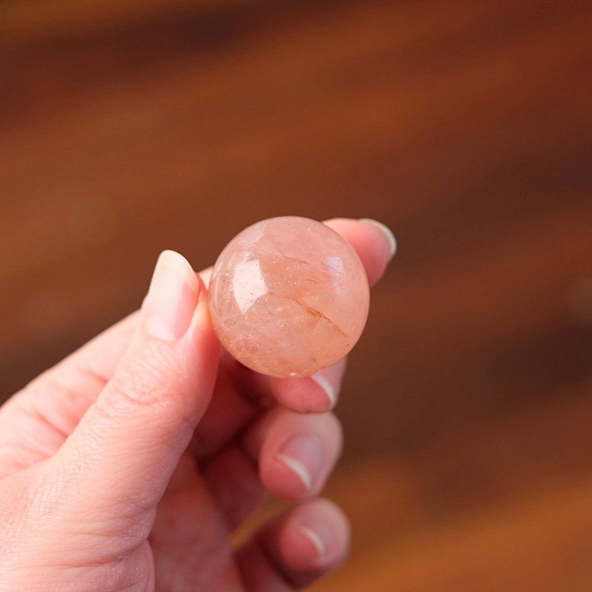 Peach Morganite Sphere | Pink Beryl | Small Crystal Sphere