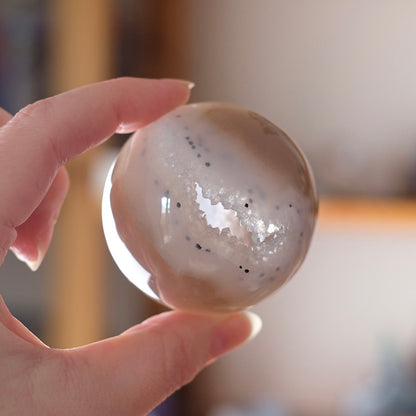 Druzy Agate Geode Sphere | Agate Crystal Sphere