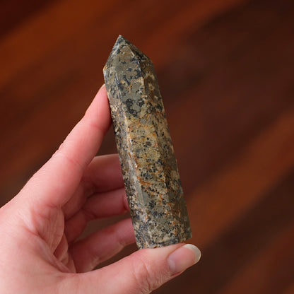 Pyrite in Quartz Tower | Chalcopyrite Crystal Point
