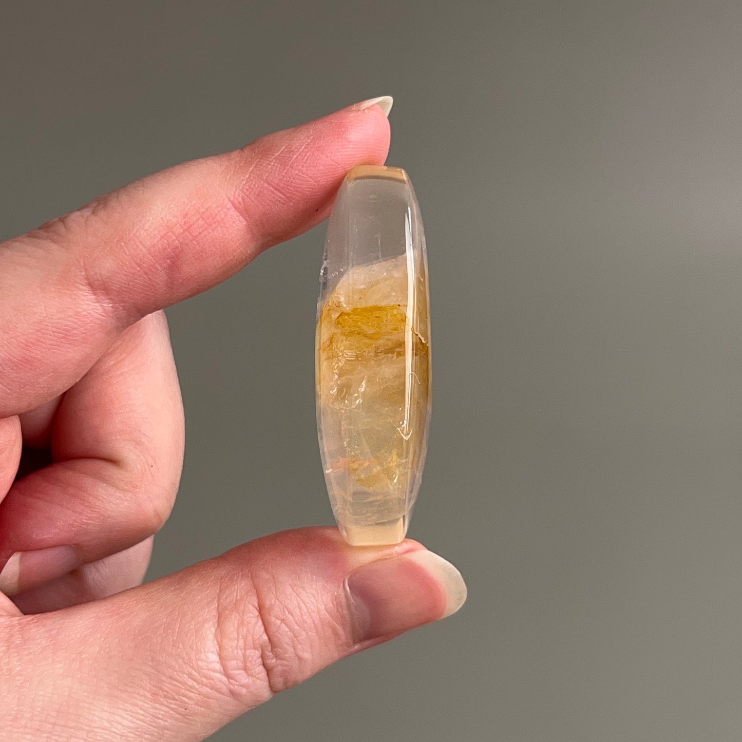 Golden Healer Quartz Palm | Golden Healer Crystal Palmstone