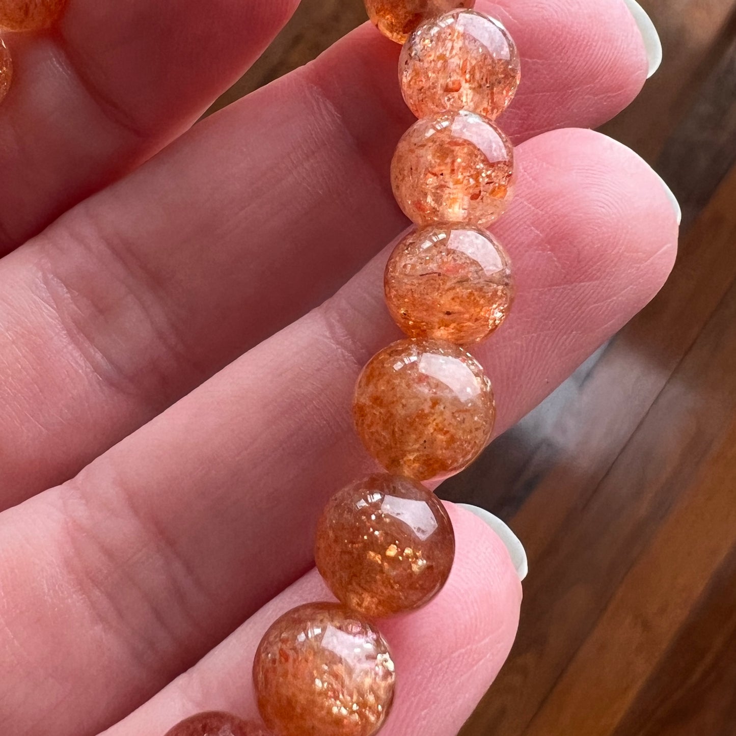 Rare Arusha Sunstone Bracelet | Beryl + Sunstone Crystal Bracelet