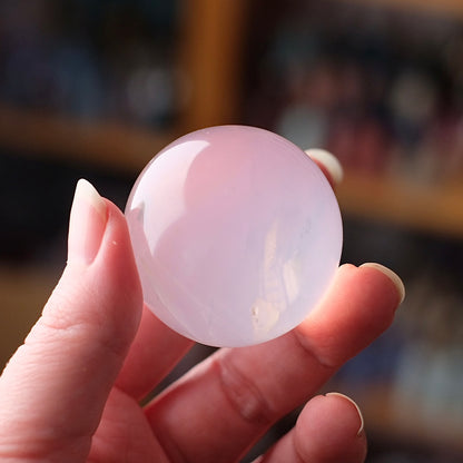 Girasol Rose Quartz Sphere | Mozambique Rose Quartz Crystal Sphere