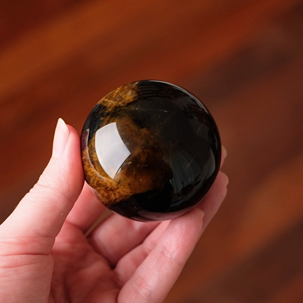 Blue Tiger Eye Sphere | Hawks Eye Crystal Sphere