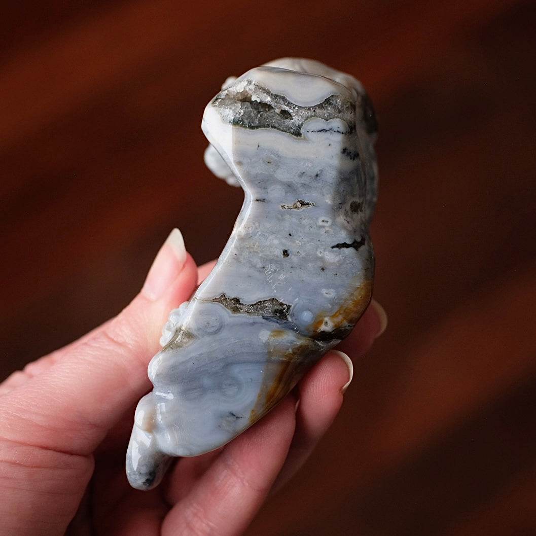 Ocean Jasper Tiger Carving | Tiger Figure Statue