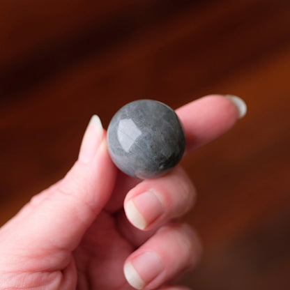 Stormy Aquamarine Sphere | Grey Beryl Crystal Sphere