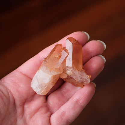 Tangerine Quartz Cluster | Orange Quartz Crystal Specimen