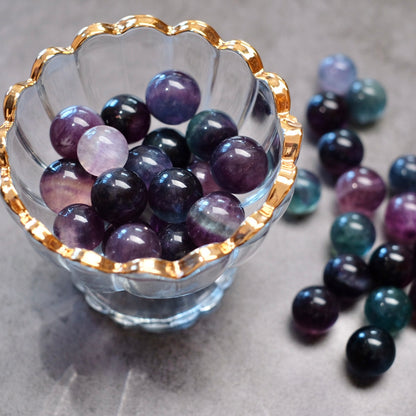 Mini Fluorite Spheres | Rainbow Fluorite Crystal Sphere