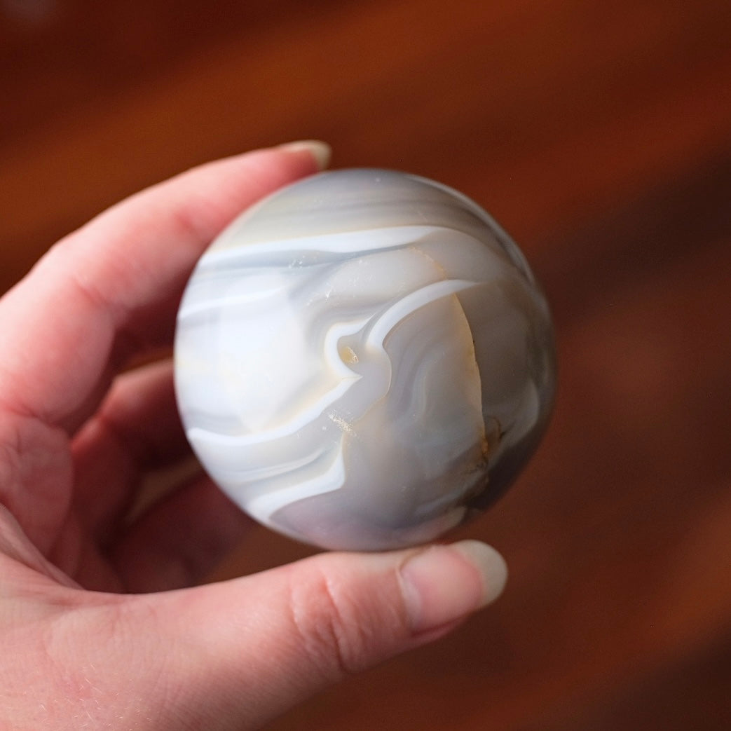 Banded Agate Sphere | Striped Agate Crystal Sphere