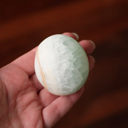 Caribbean Calcite Palm | Blue Calcite Crystal Palmstone