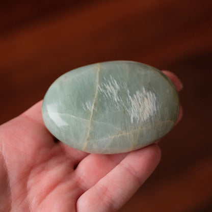 Garnierite Palm | Green Moonstone Crystal Palm Stone