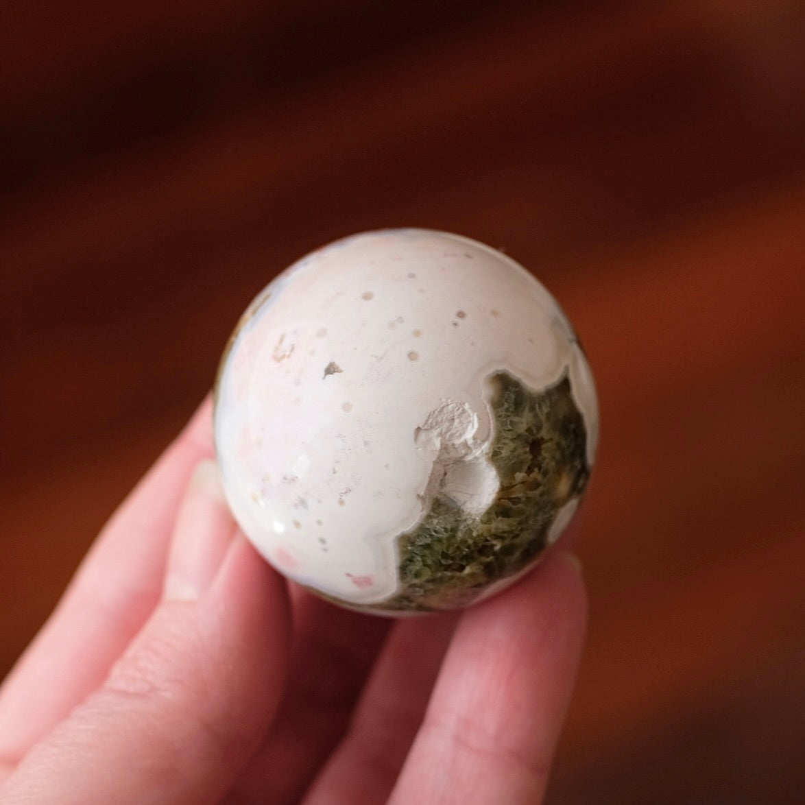 8th Vein Ocean Jasper Sphere | Orbicular Jasper Crystal Sphere