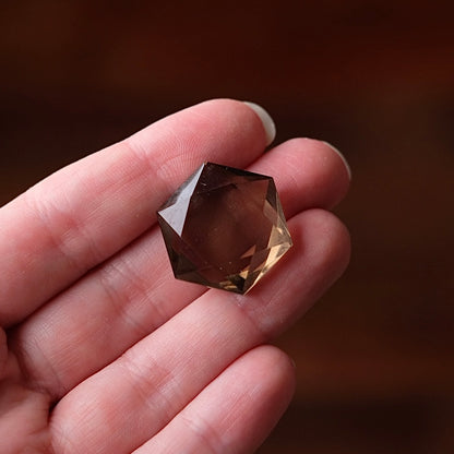 Smokey Quartz Hexagon | Crystal Jewel | Star of David