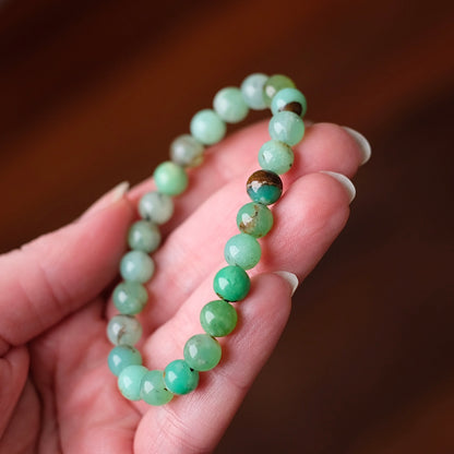 Chrysoprase Bracelet | Green Chrysoprase Crystal Stretch Bracelet