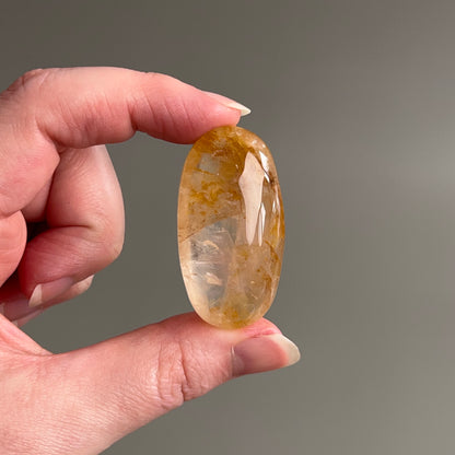 Golden Healer Quartz Palm | Golden Healer Crystal Palmstone