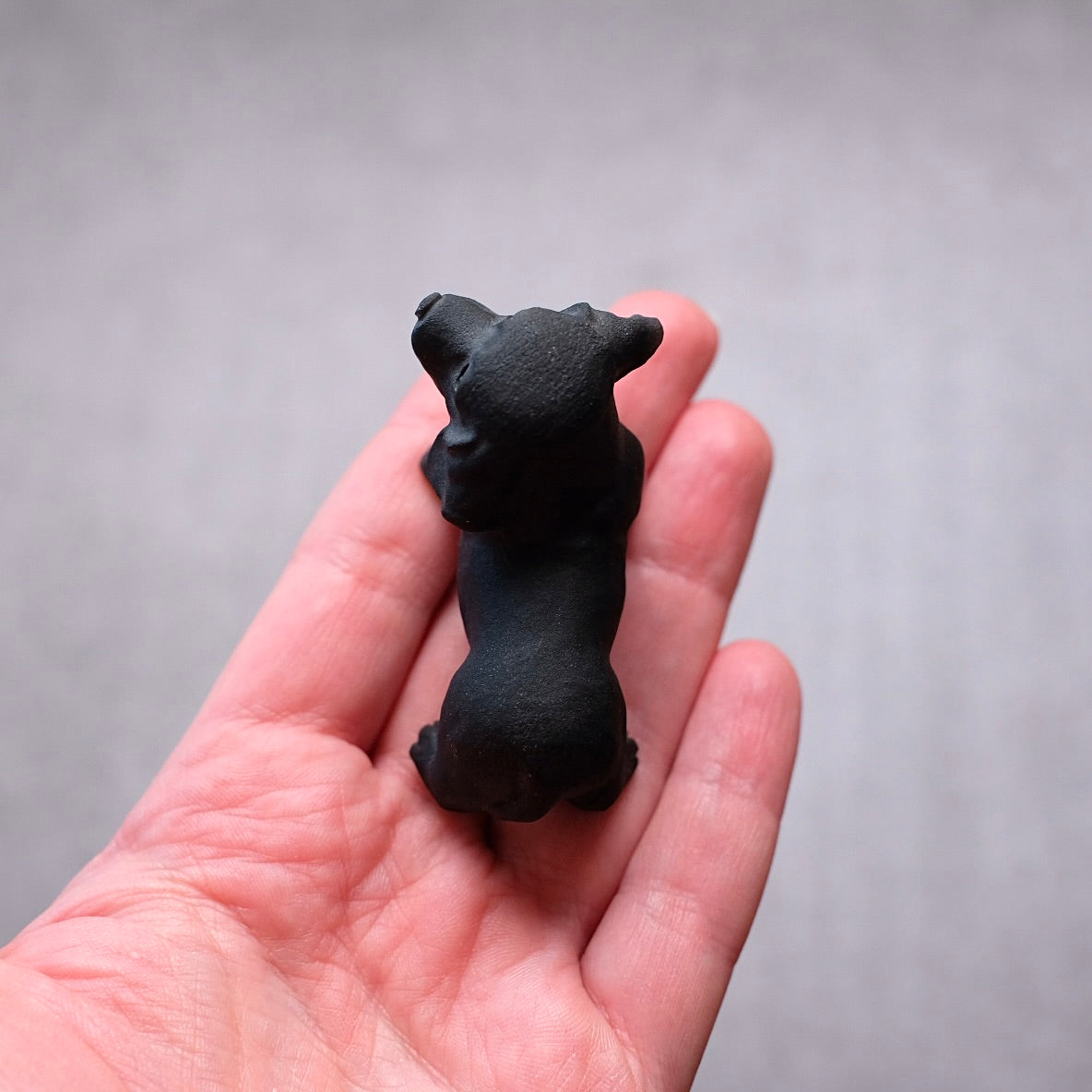 Black Obsidian Dachshund Carving | Crystal Dog