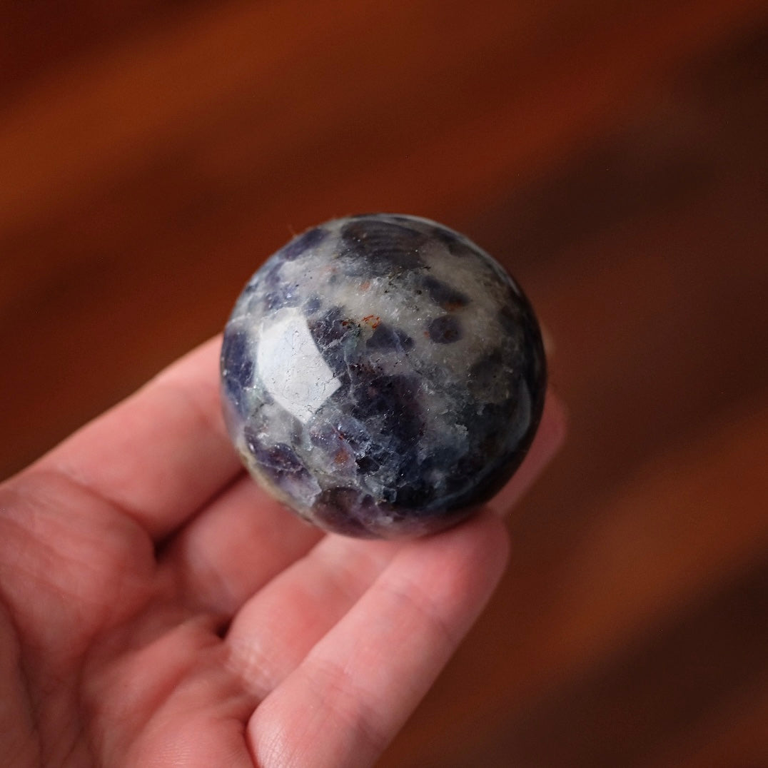 Blood Iolite Sphere | Sunstone Iolite Crystal Sphere