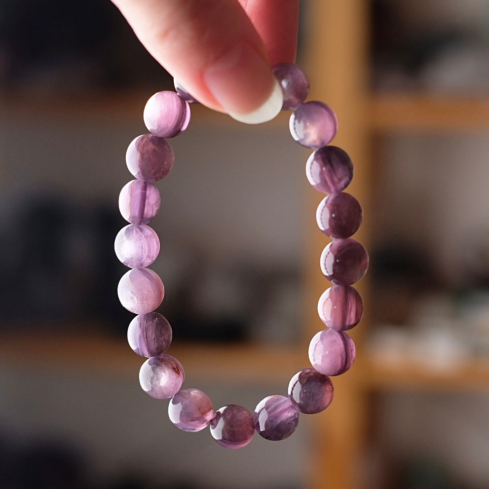 Gem Lepidolite Bracelet | High Quality Gem Lepidolite Stretch Bracelet