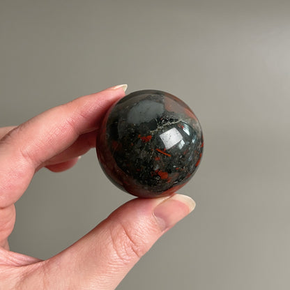 African Bloodstone Sphere | Seftonite Bloodstone Crystal Sphere