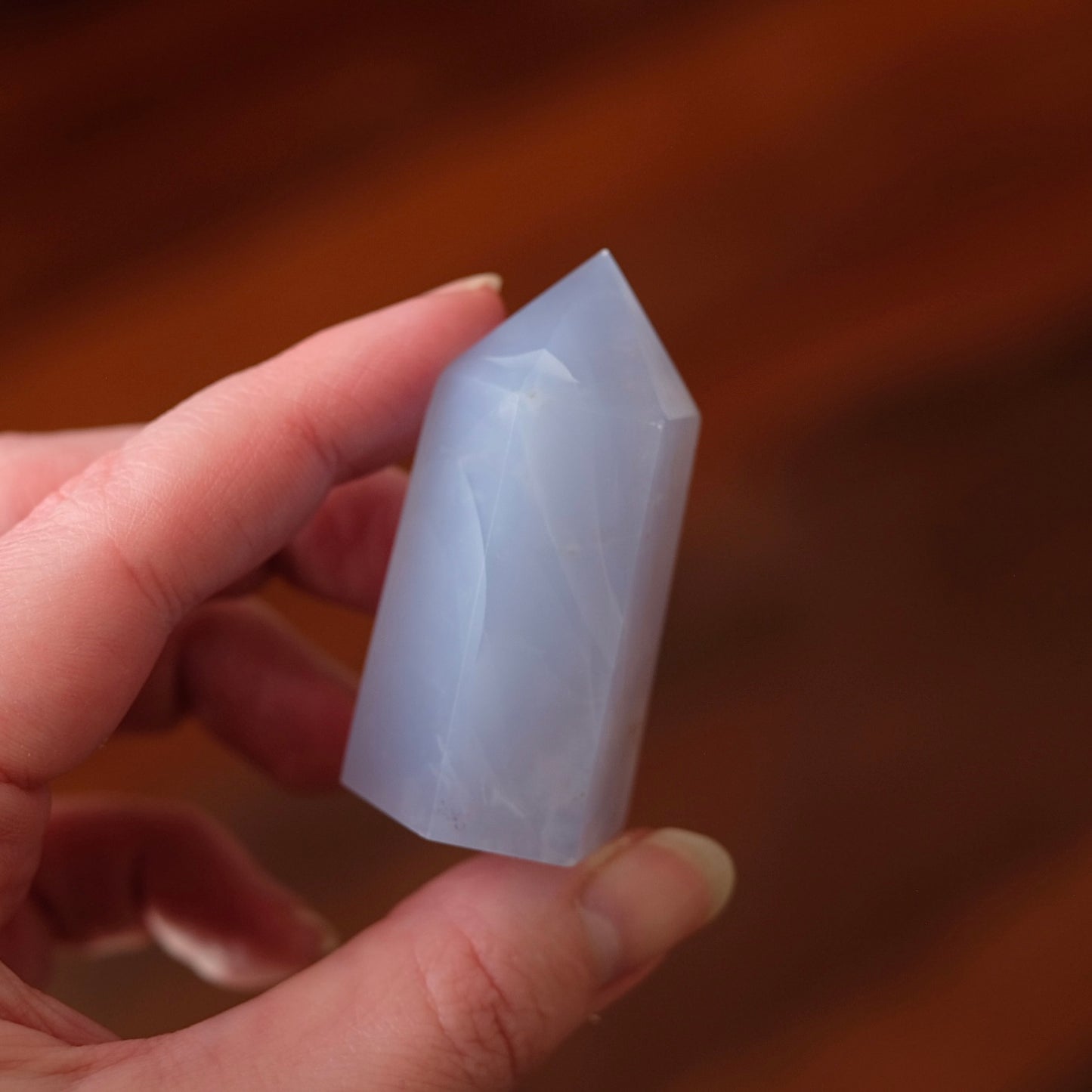 Blue Chalcedony Point | Chalcedony Crystal Tower