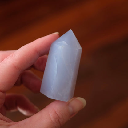 Blue Chalcedony Point | Chalcedony Crystal Tower
