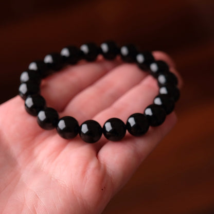 Black Tourmaline Bracelet | Schorl Crystal Bracelet