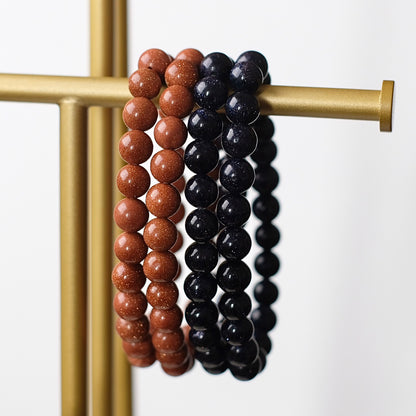 Goldstone Bracelet | Copper & Blue Goldstone Stretch Bracelet