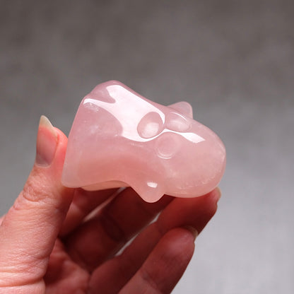 Rose Quartz Ghost | Cute Halloween Crystal Carving