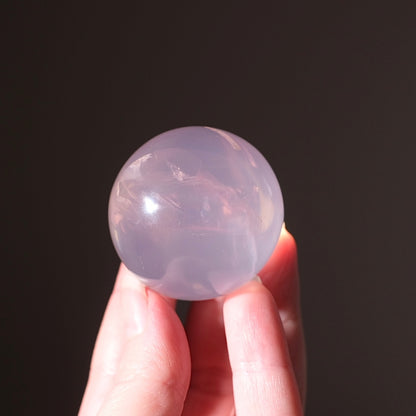 Girasol Rose Quartz Sphere | Mozambique Rose Quartz Crystal Sphere