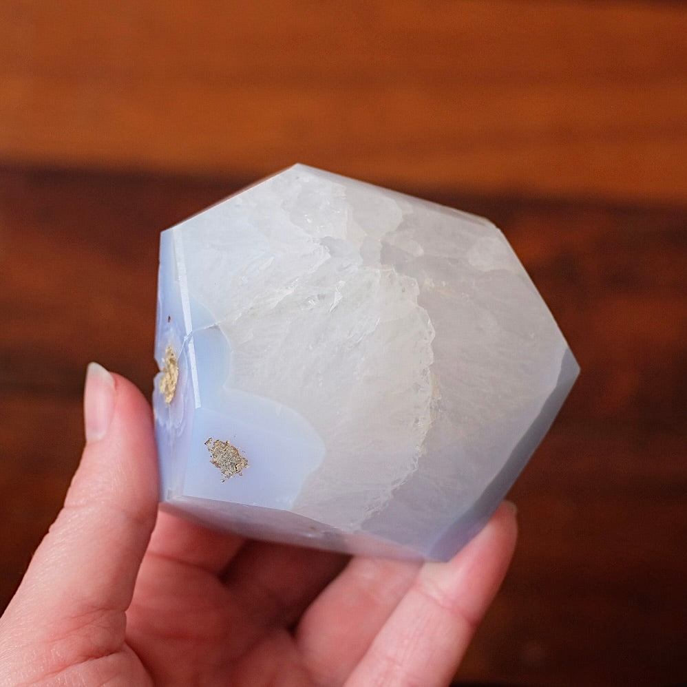 Blue Lace Agate + Quartz Freeform | Blue Lace Agate Crystal