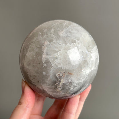 Green Quartz Sphere | Prasiolite Flower Agate Crystal Sphere