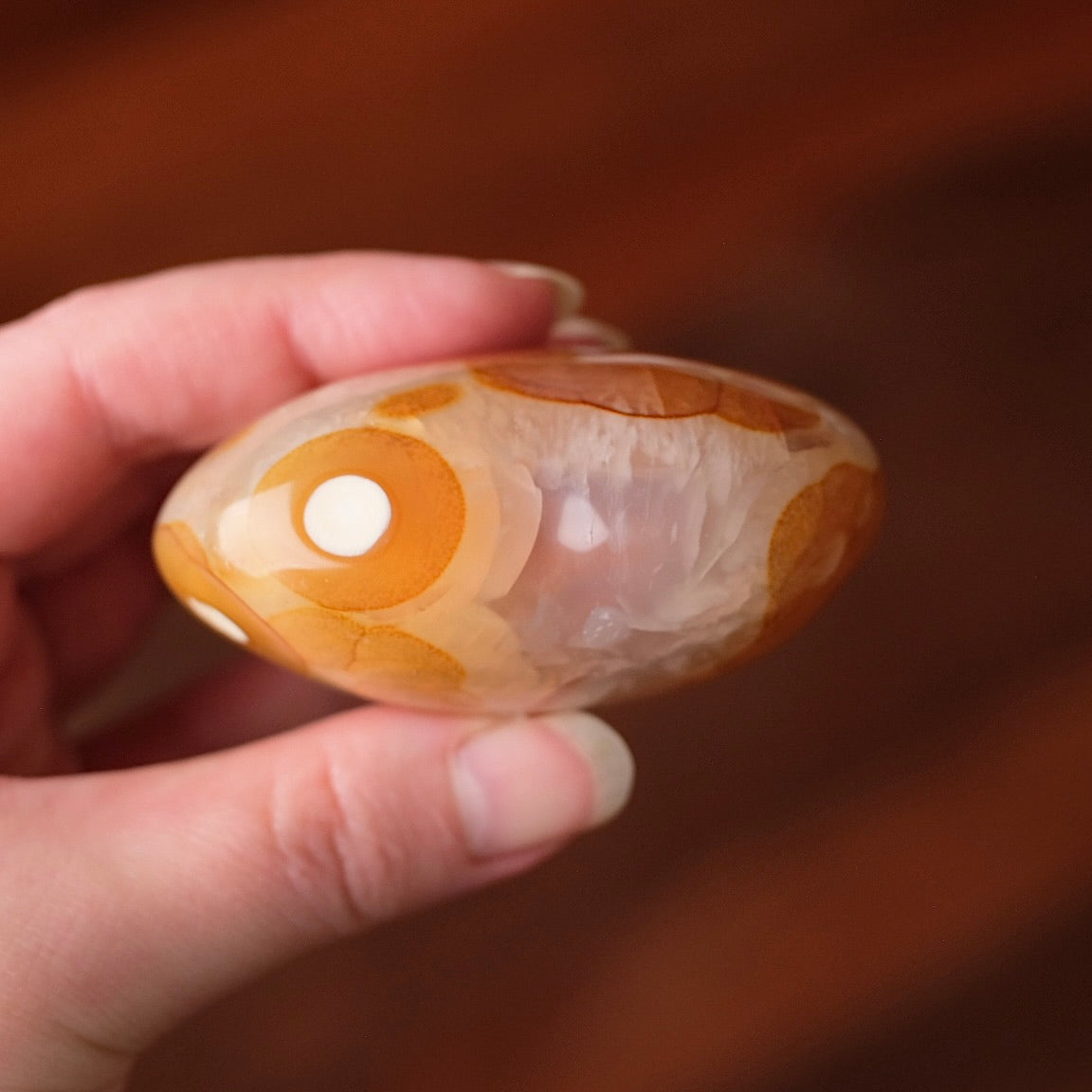 Orca Carnelian Heart | Yellow Carnelian Crystal Heart