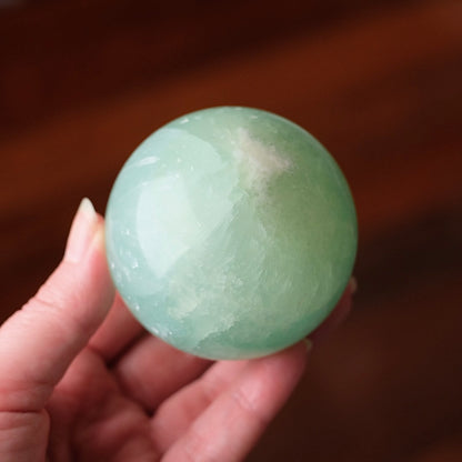Pistachio Calcite Sphere | Green Calcite Crystal Sphere