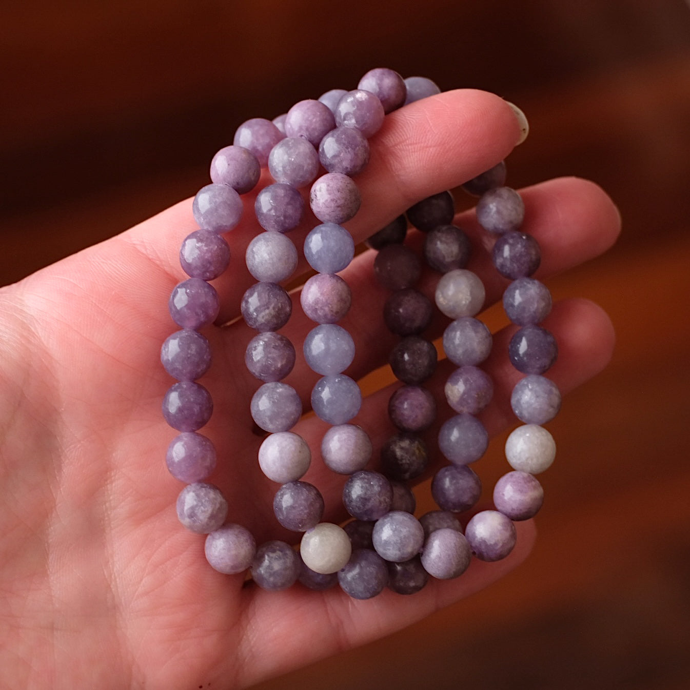 Lepidolite Bracelet | Crystal Stretch Bracelet