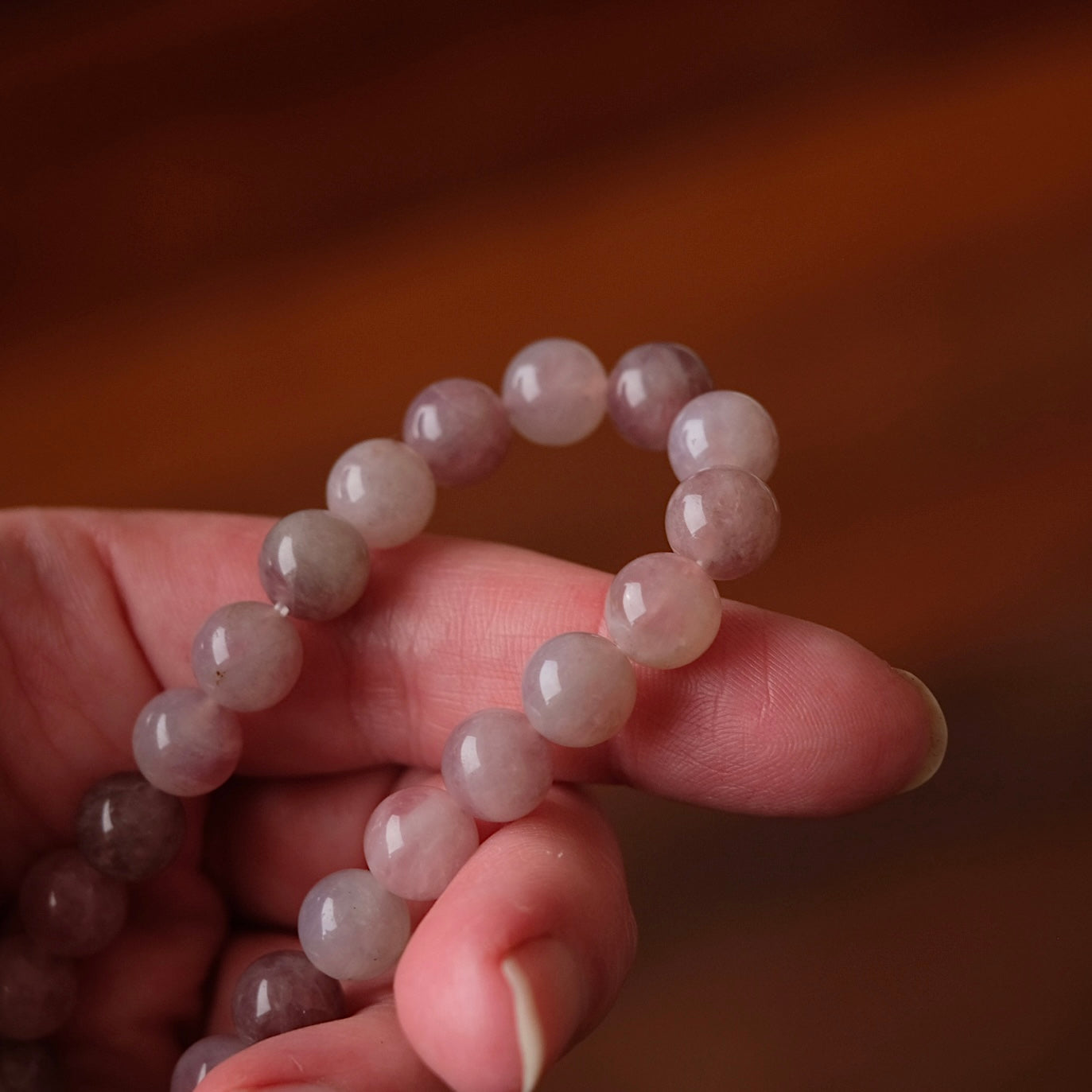 Lavender Rose Quartz Bracelet | Crystal Stretch Bracelet