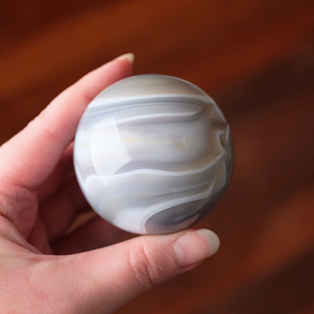 Banded Agate Sphere | Striped Agate Crystal Sphere