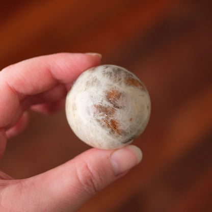 Sunstone & Moonstone Sphere | Flashy Blue Moonstone Crystal Sphere