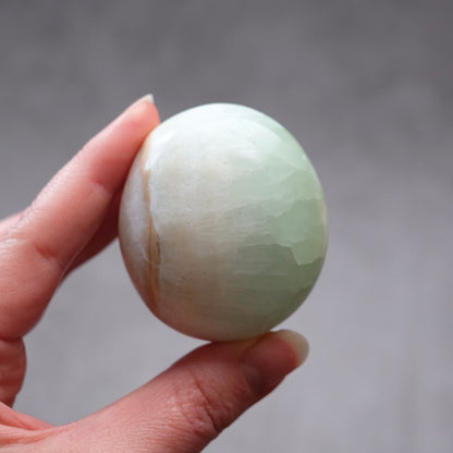 Caribbean Calcite Palm | Blue Calcite Crystal Palmstone