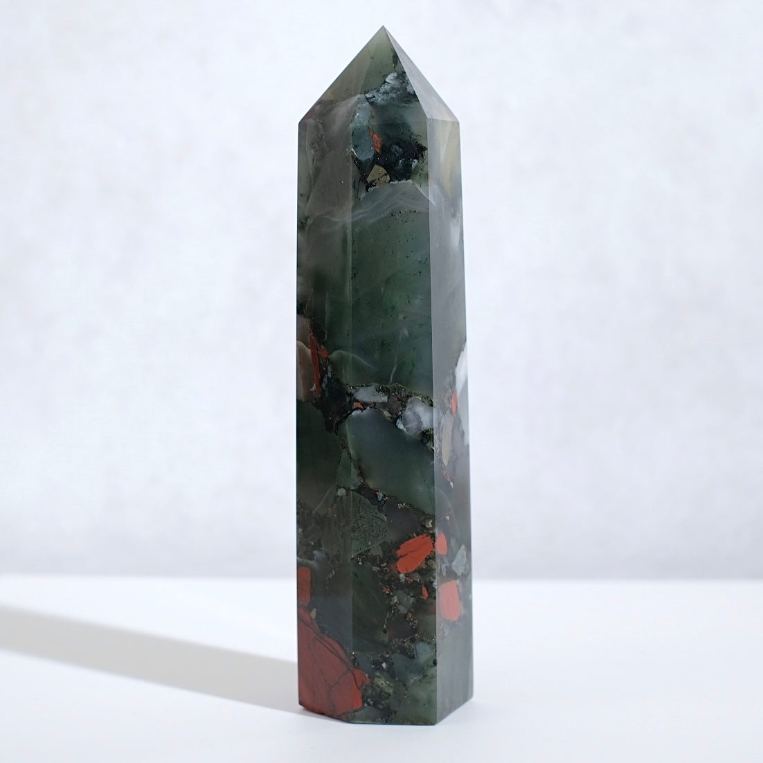 African Bloodstone Tower | Seftonite Bloodstone Crystal Point