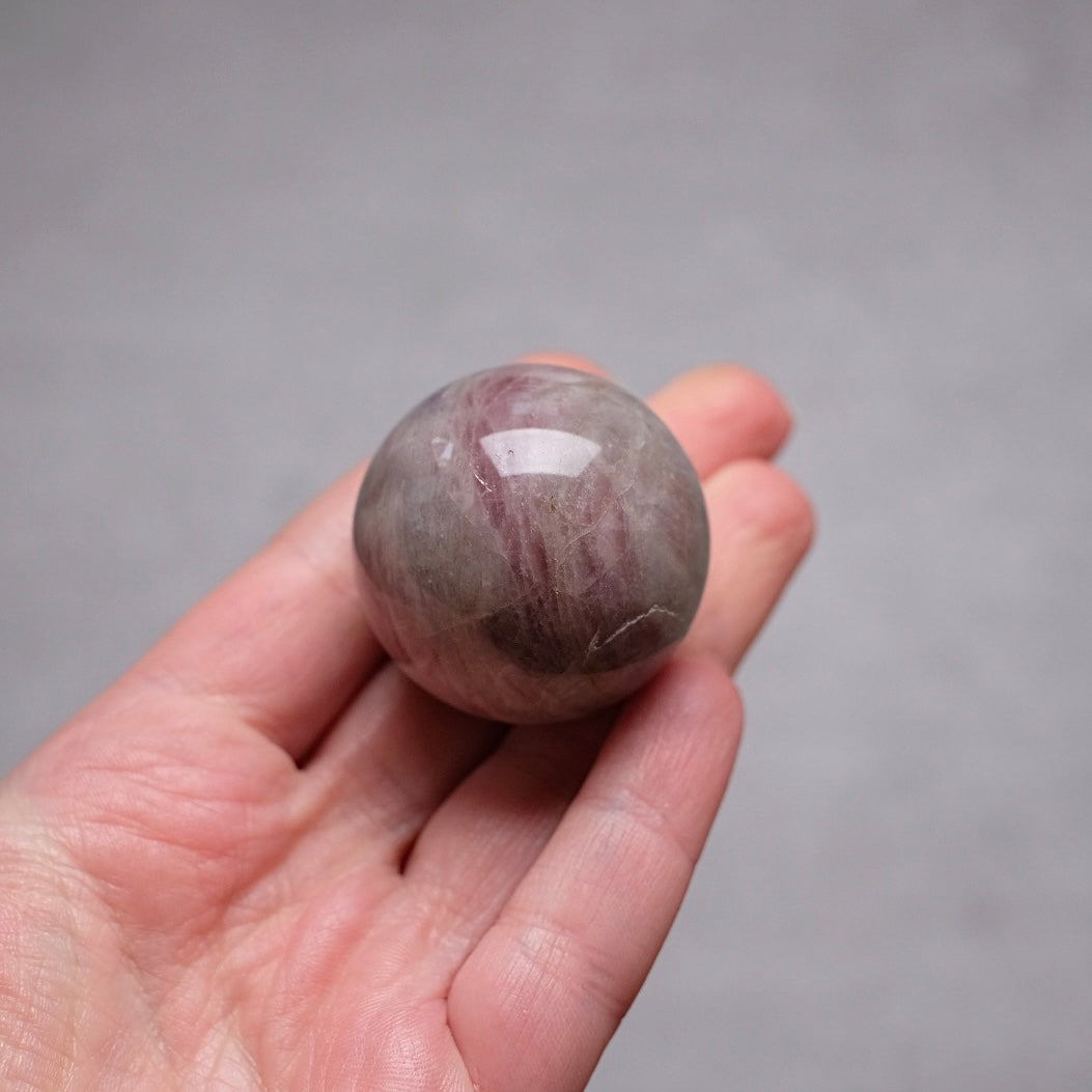 Purple Rose Quartz Sphere | Lavender Rose Quartz Crystal Sphere