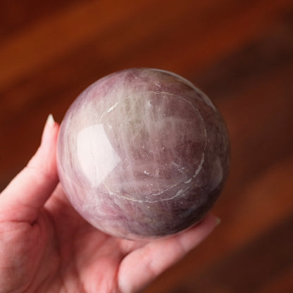 Purple Rose Quartz Sphere | Lavender Rose Quartz Crystal Sphere