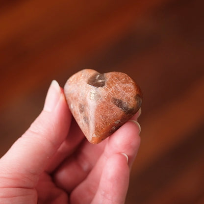 Glittery Sunstone Heart | Sunstone Crystal Heart