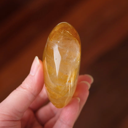 Golden Healer Quartz Heart | Crystal Heart Carving