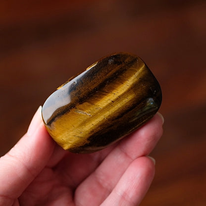Tiger Eye Palm | Tigers Eye Crystal Palm Stone