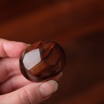 Carnelian Palm | Dark Carnelian Agate Crystal Palmstone