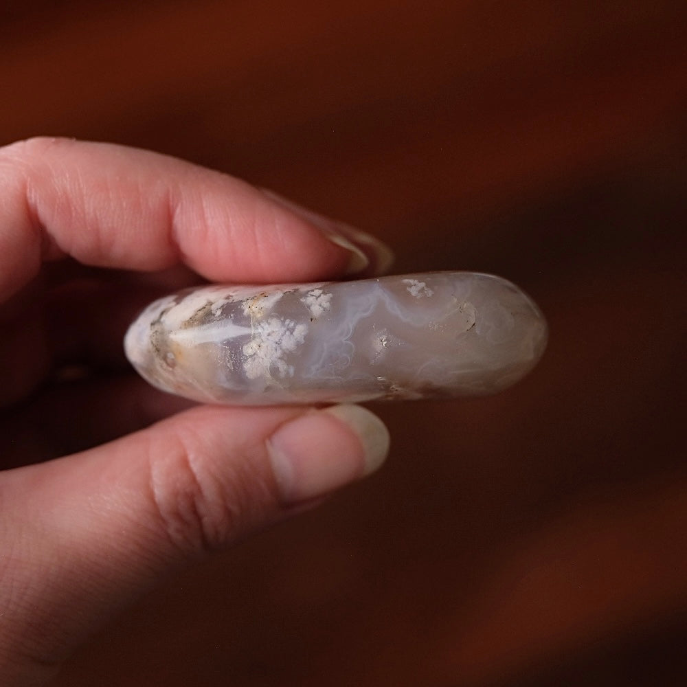 Flower Agate Palm | Flower Agate Crystal Palm Stone