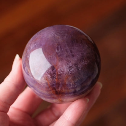 Silky Fluorite Sphere | Banded Fluorite Crystal Sphere