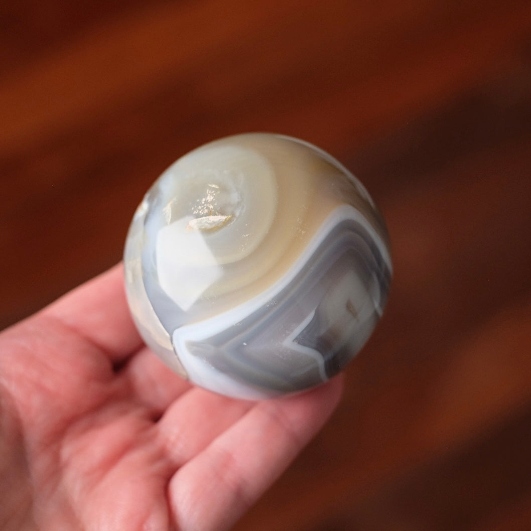 Banded Agate Sphere | Striped Agate Crystal Sphere