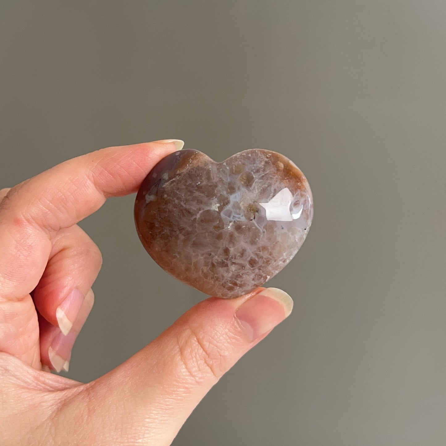 Agate & Quartz Heart | Crystal Heart | Agate Heart